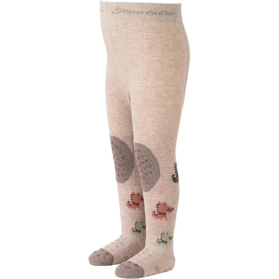 Sterntaler Krabbelstrumpfhose Krokodil beige melange