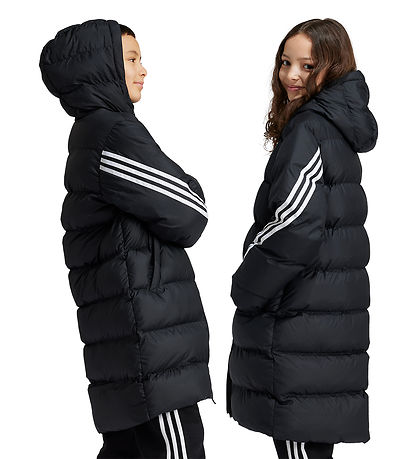 adidas Performance Dynefrakke - J FI 3S Parka - Sort m. Hvid