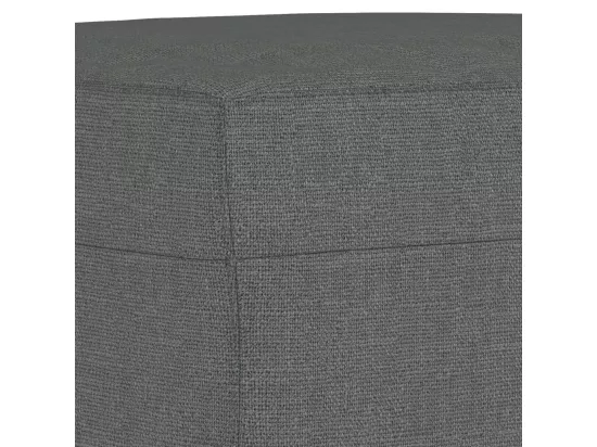 Ensemble de canapés 3 pcs coussins gris foncé tissu