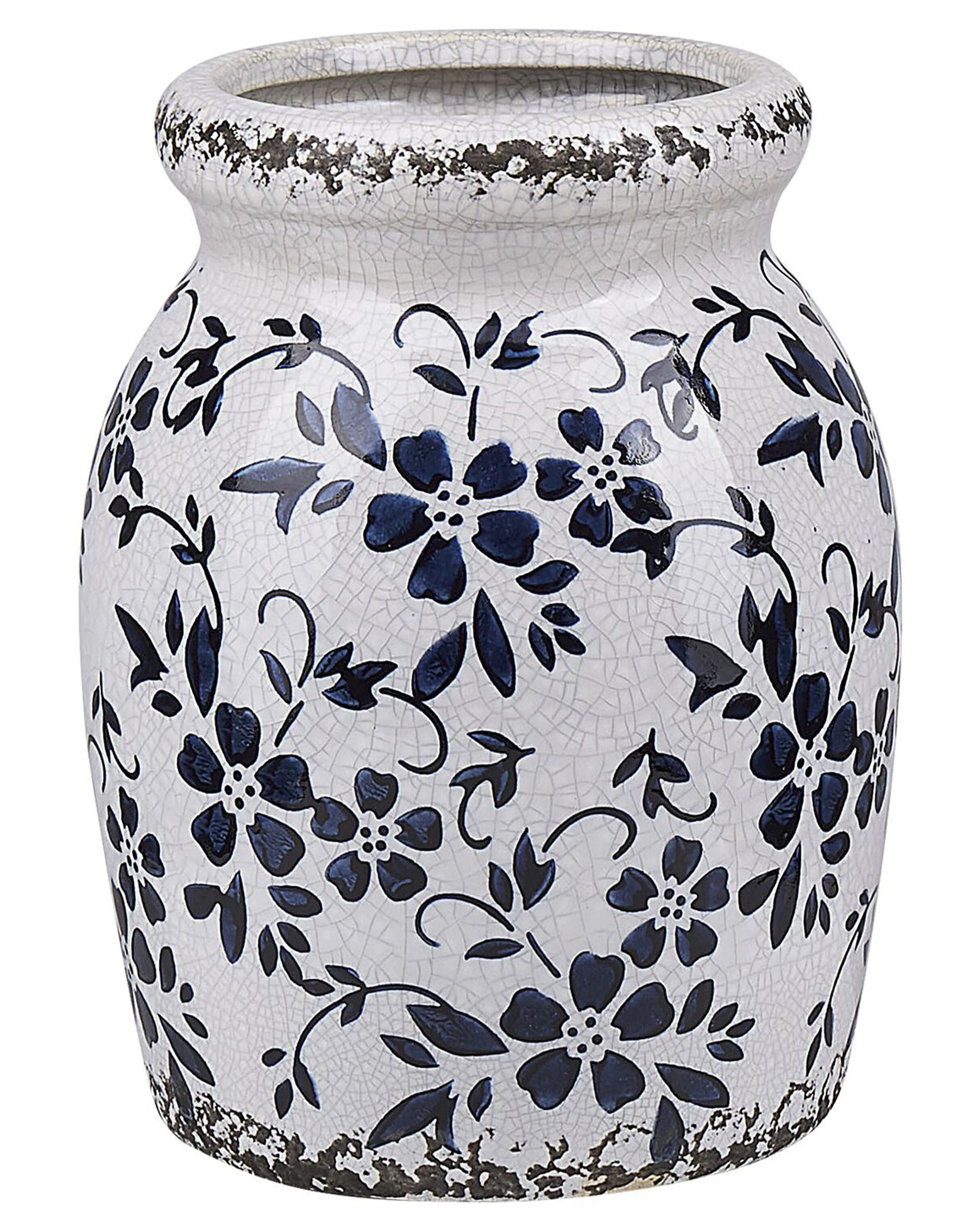 Bloemenvaas AMIDA Steengoed 18 cm Wit