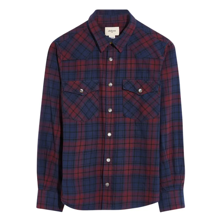 Bellerose Chemise Manches Longues Peio Carreaux | Bleu marine