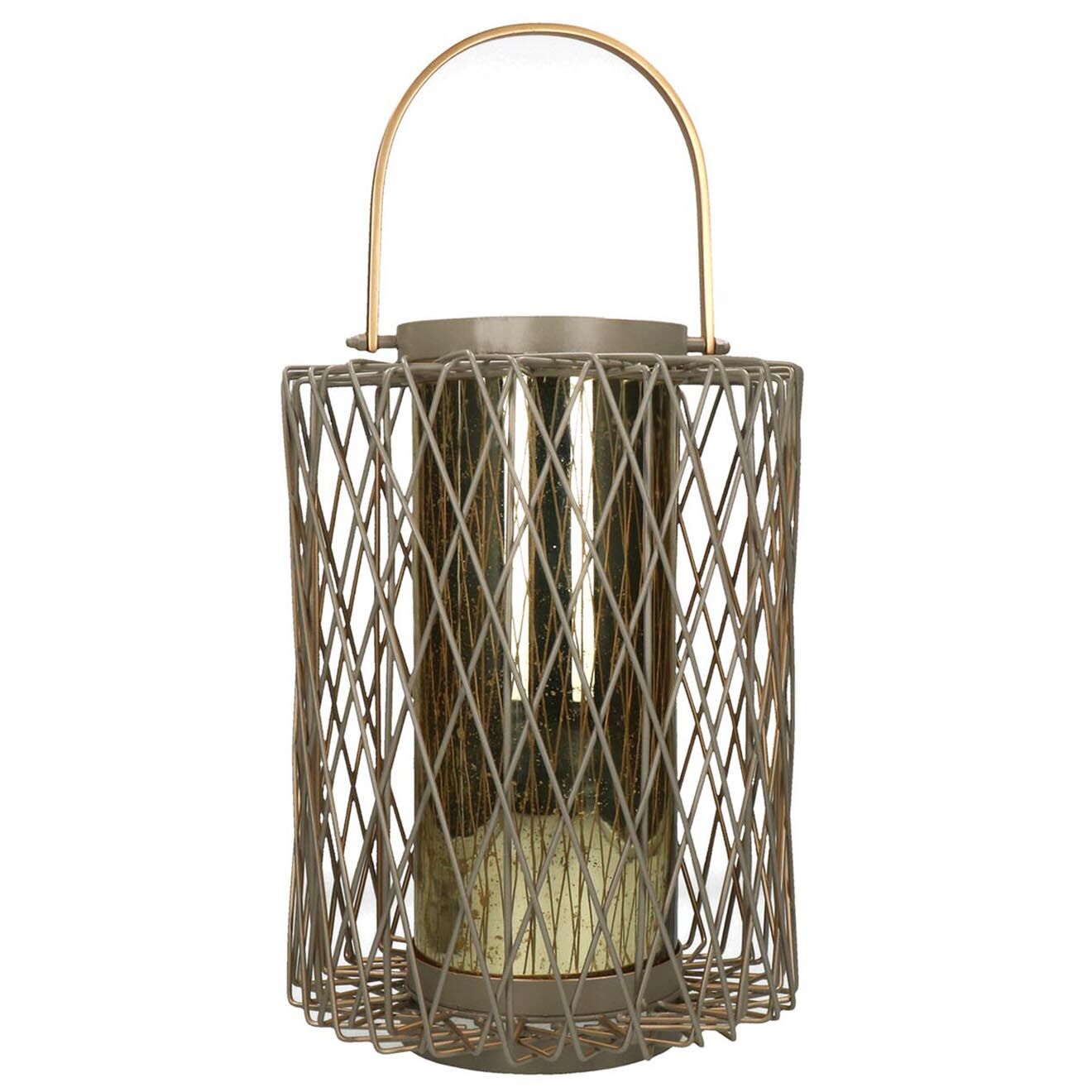 Pomax Lanterne Lykt taupe - D.28xH.43 cm
