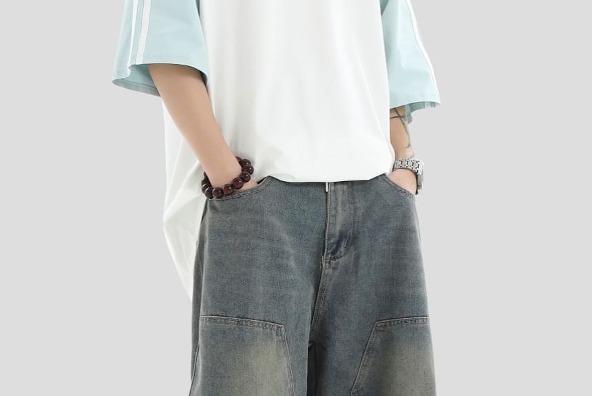 Banash - Wijde denim shorts