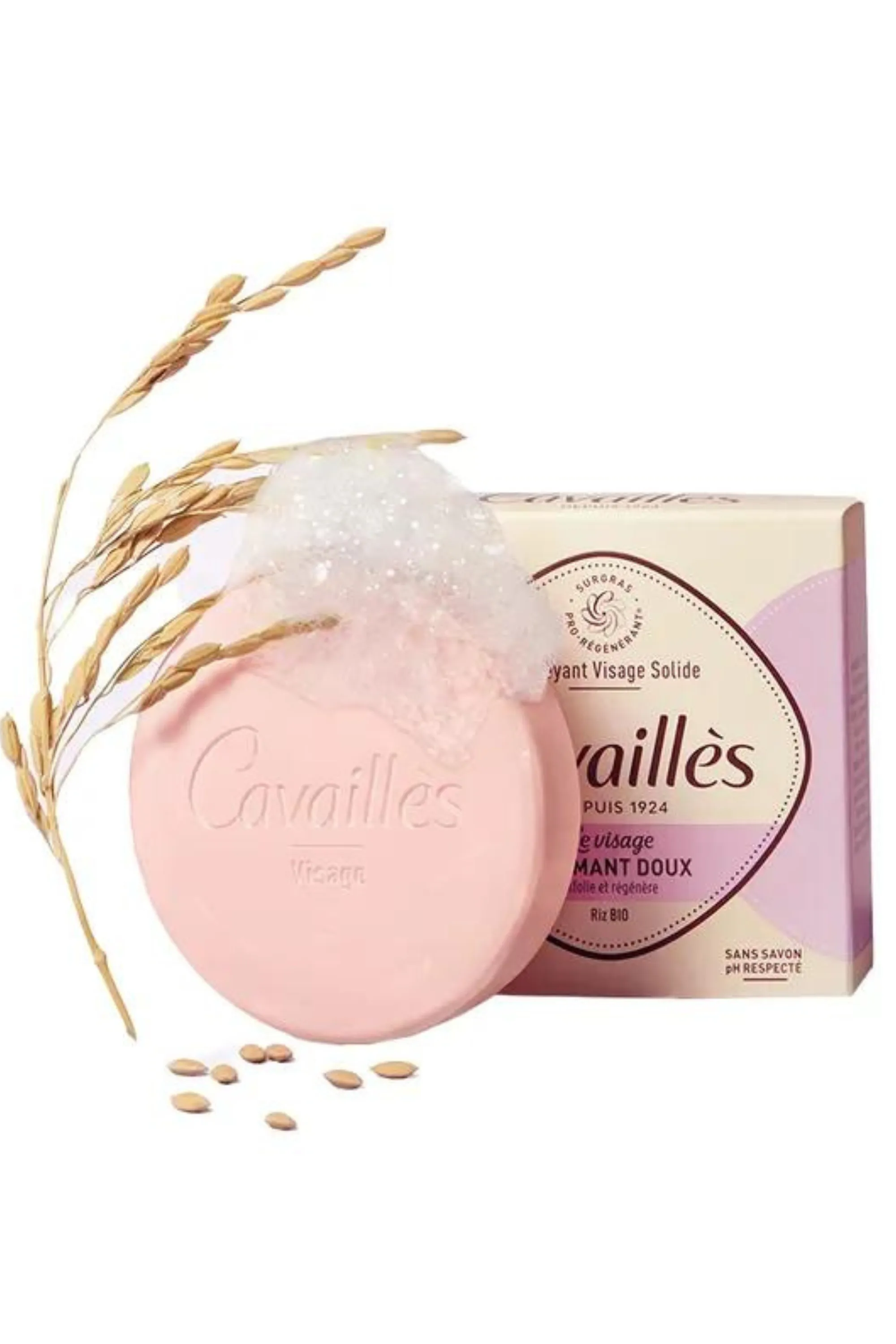 Cavaillès Savon solide gommant doux pour le visage