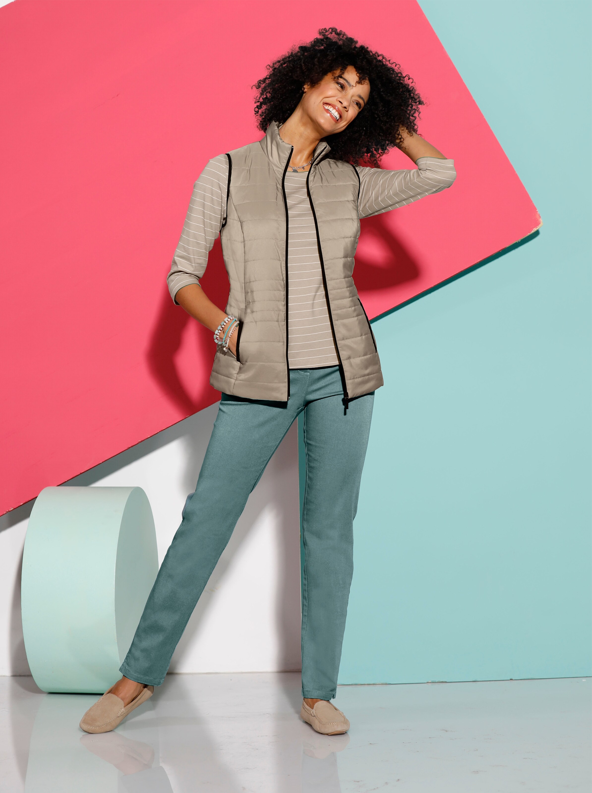 5-Pocket-Jeans in jade