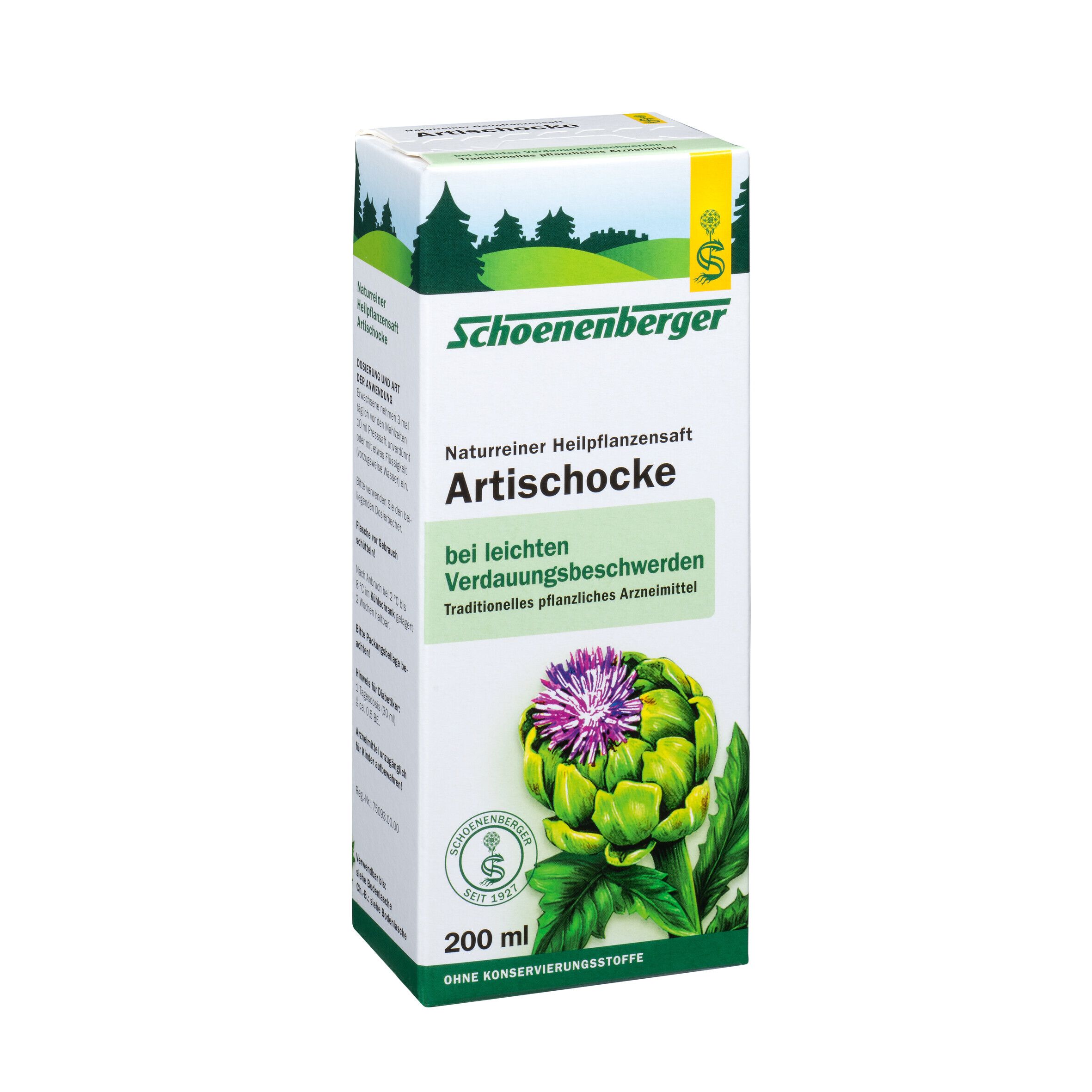 Schoenenberger® naturreiner Heilpflanzensaft Artischocke