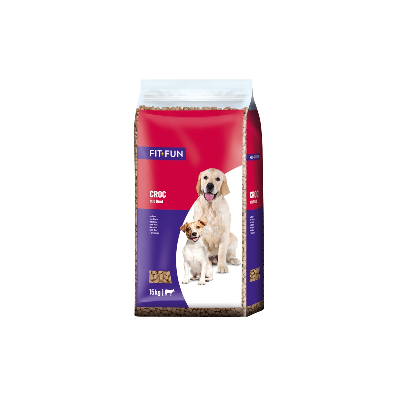 FIT+FUN Trockenfutter Hund Croc mit Rind 15 kg