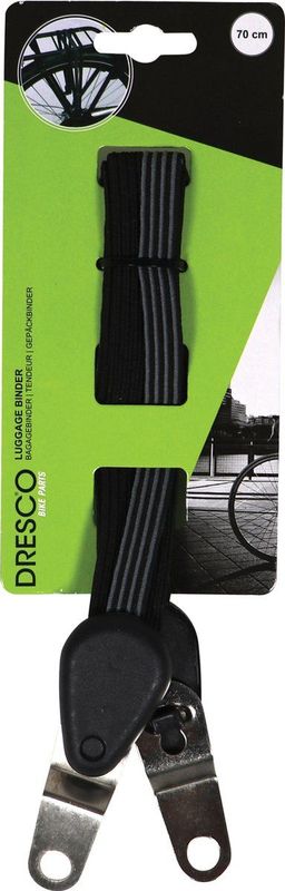 Dresco - Trio Snelbinder - Zwart/Grijs - Geweven - Geschikt Voor Fiets