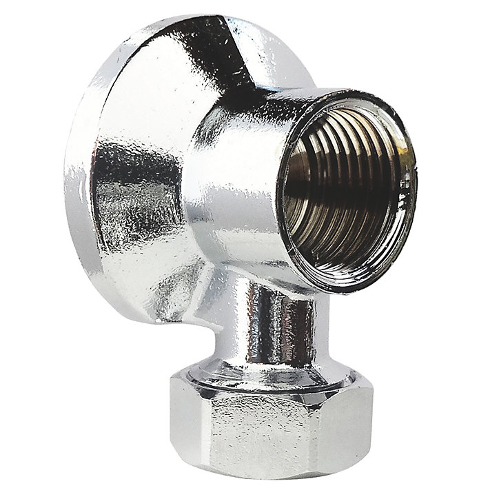 Applique murale simple pour fixation et alimentation de robinet de machine à laver, tube cuivre Ø14mm Sortie Femelle 1/2