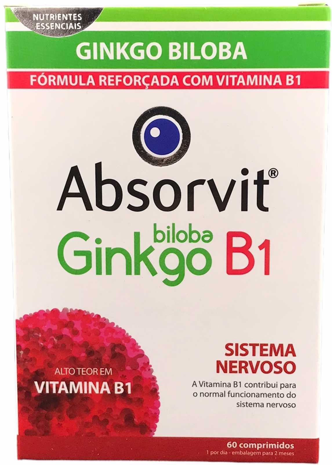 Absorbit Ginkgo e B1 60 comprimidos