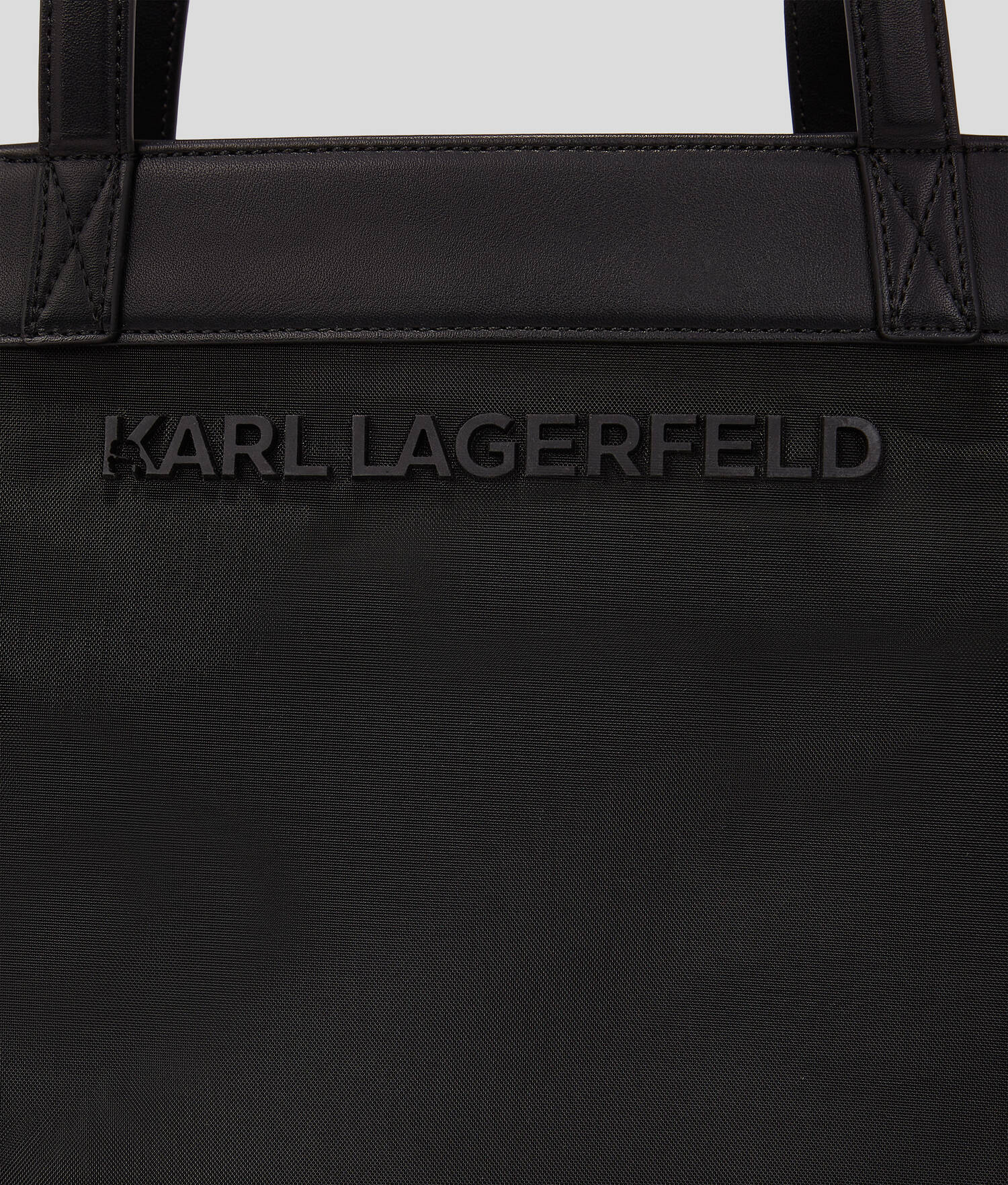 CABAS DE PLAGE EN MESH AVEC LOGO KARL - Noir