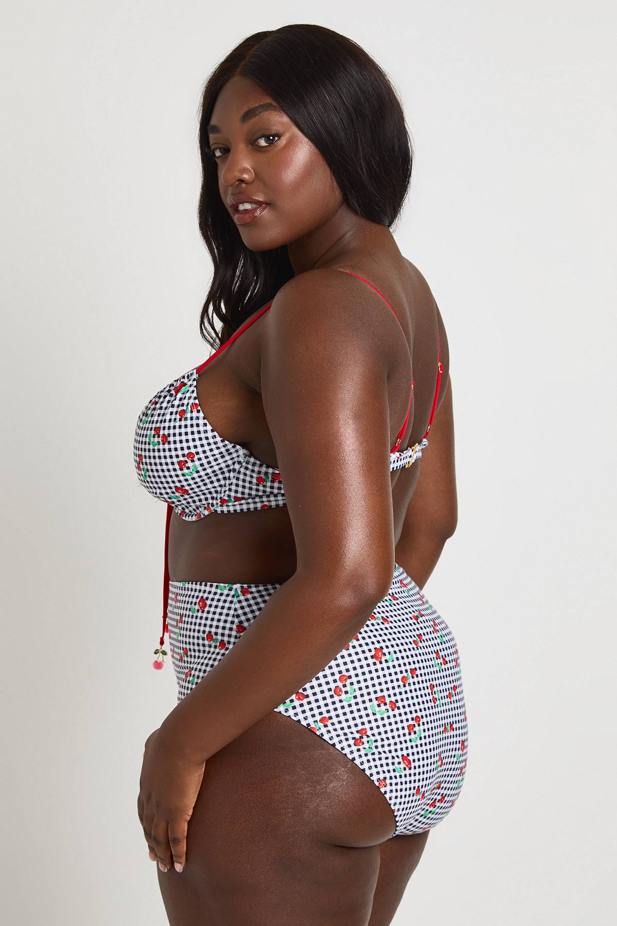 boohoo Ensemble Bikini Grande Taille Vichy À Cerises