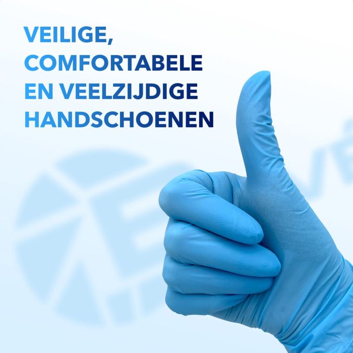 1000st Handschoenen soft nitril Medium ongepoederd blauw