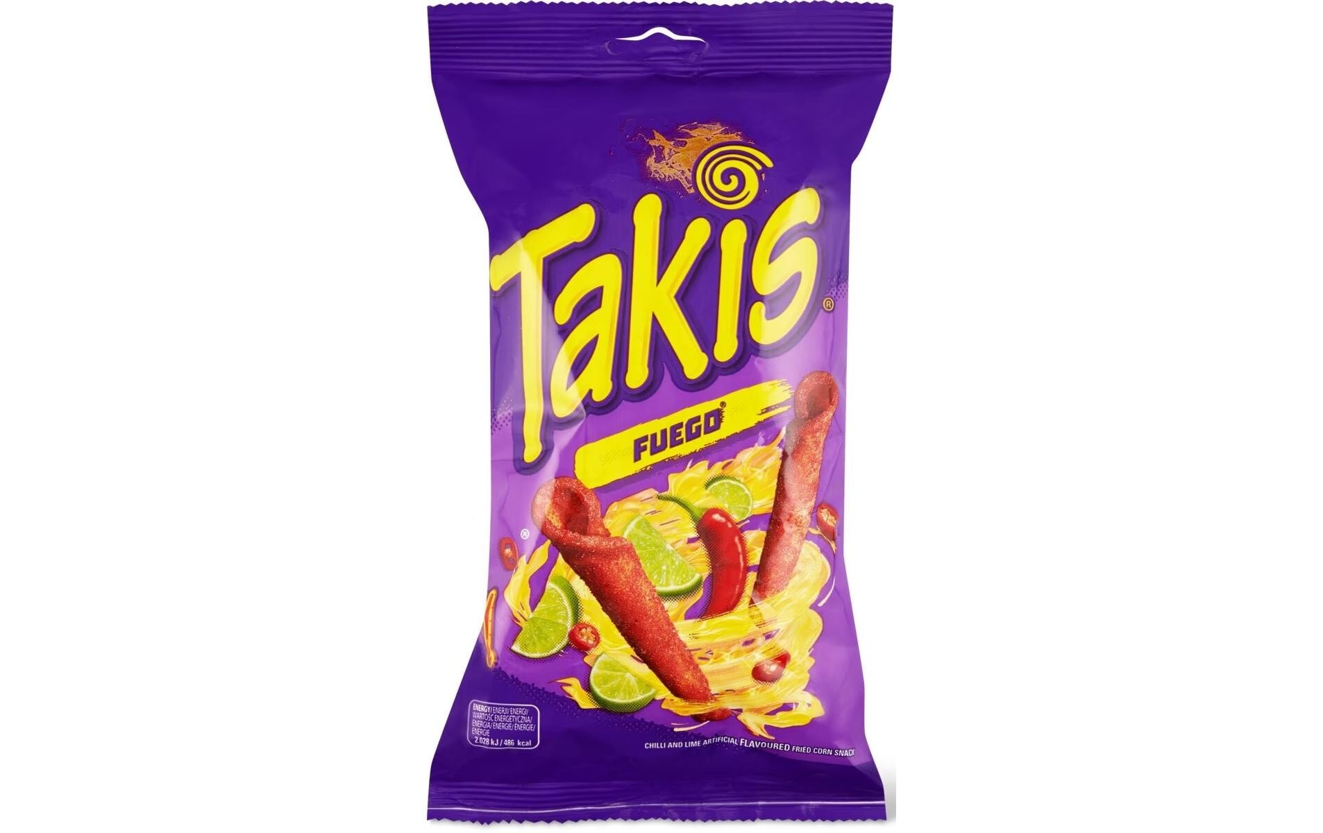 Mais Chips Fuego 100 gGerollter Mais Snack mit Chili-Limetten-Geschmack