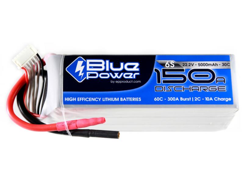 EP RC-Akku LiPo 5000 mAh 22.2 V 30C BluePower 6S LiPo-Akku für Flugmodelle