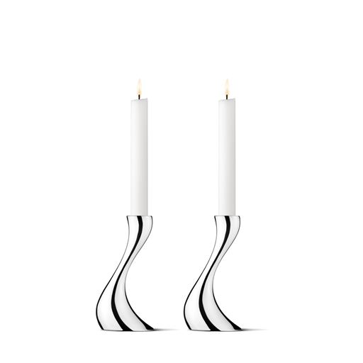 Georg Jensen Cobra Lille 2-pak Lysestagesæt