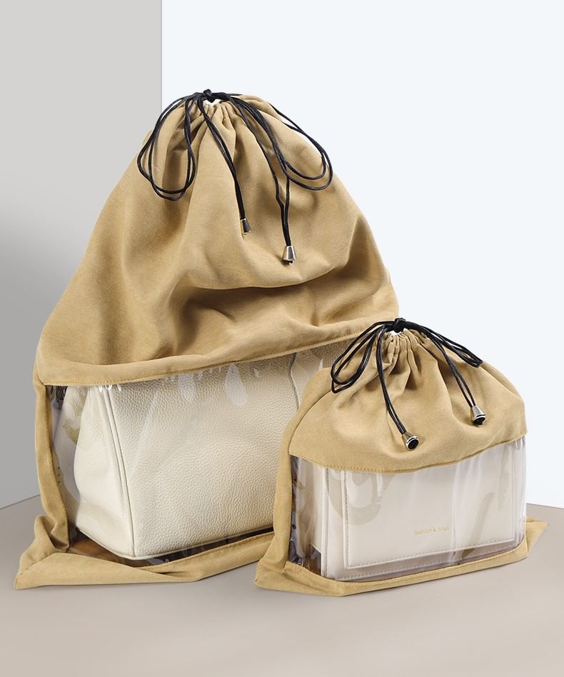 Evorest Bags - Transparante fluwelen handtas met trekkoord en stofhoes (verschillende ontwerpen)