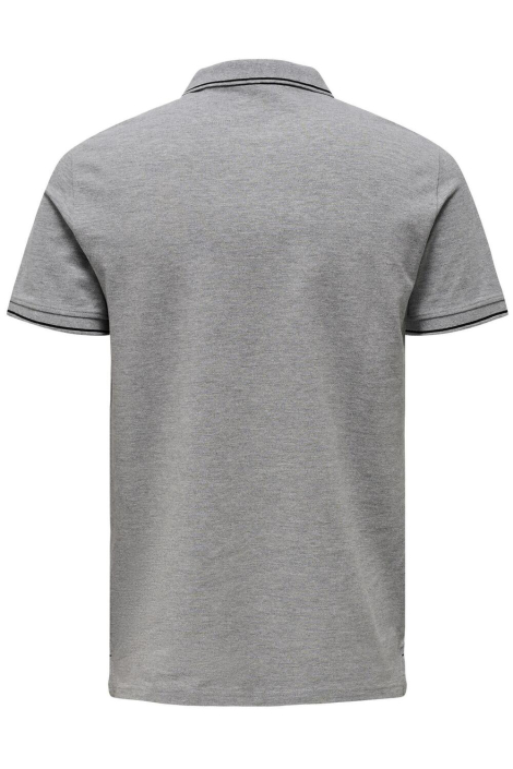 Only & Sons grijze heren polo