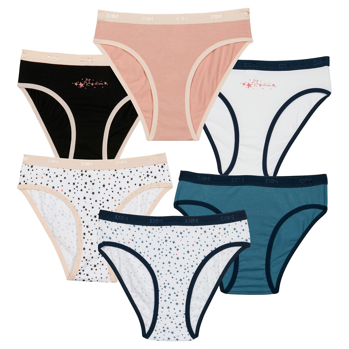 DIM<br>Conjunto de 6 cuecas tamanho 8-16 anos