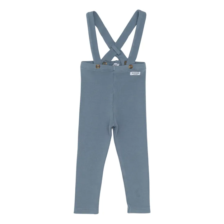 Donsje Legging à Bretelles Dena Coton Bio | Bleu