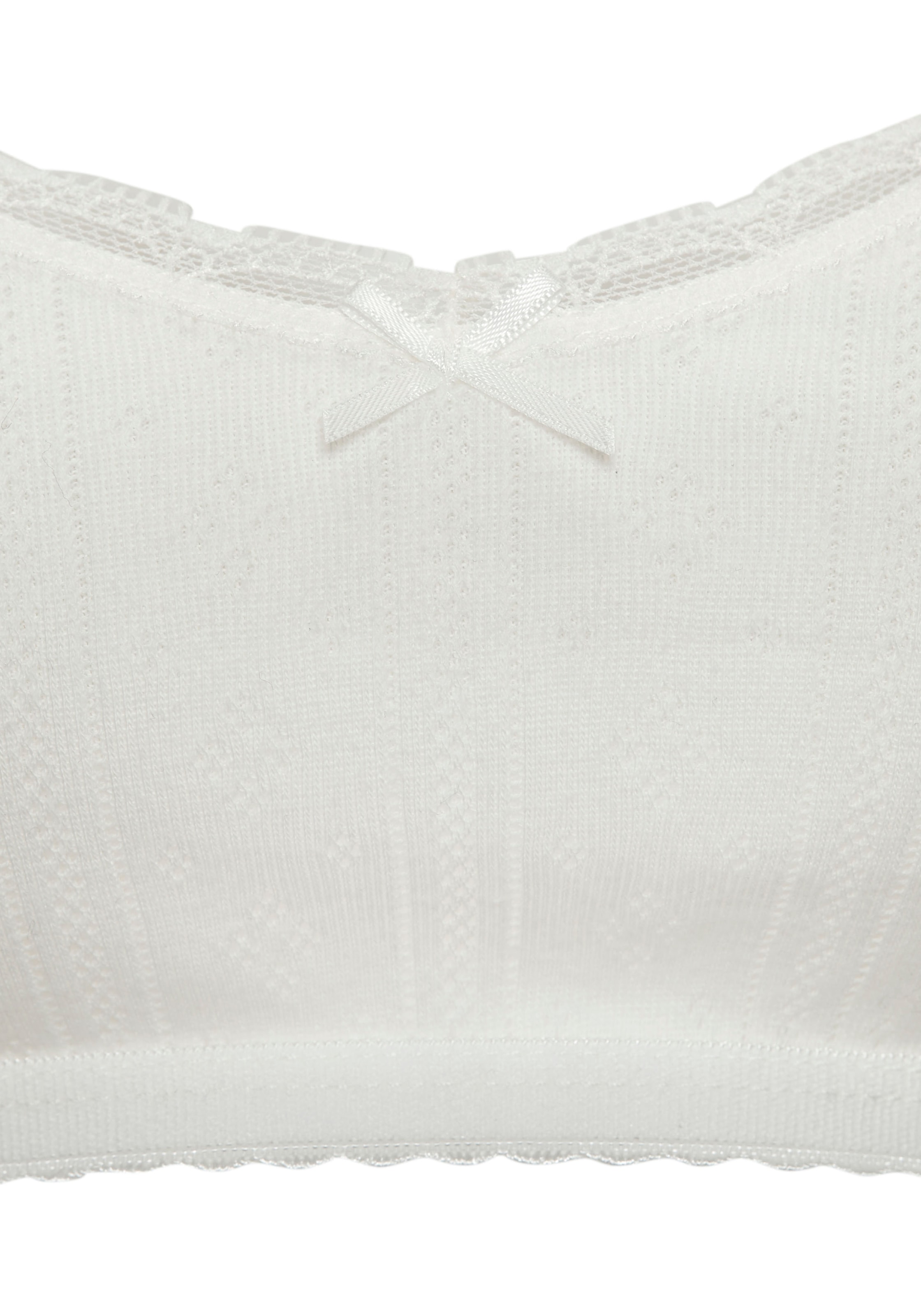 Vivance Bralette , aus weichem Pointelle-Strick mit Spitze