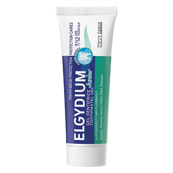 Pasta de dentes Elgydium Junior para crianças de 7 a 12 anos, sabor menta suave, 50 ml