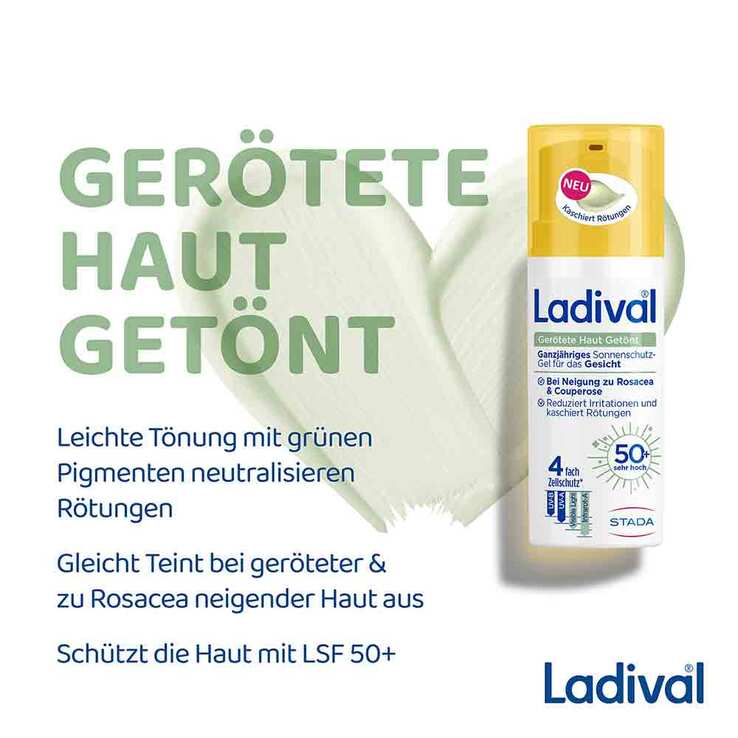 Ladival Gerötete Haut Sonnenschutz Gel getönt LSF 50 +, 50 ml
