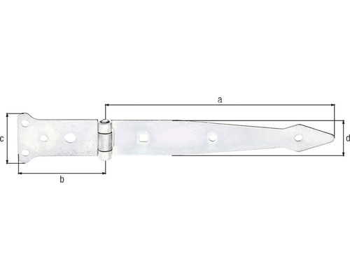 Lichtgewicht werpstrop type 62, 200 x 35 mm, verzinkt, dikfilm gepassiveerd