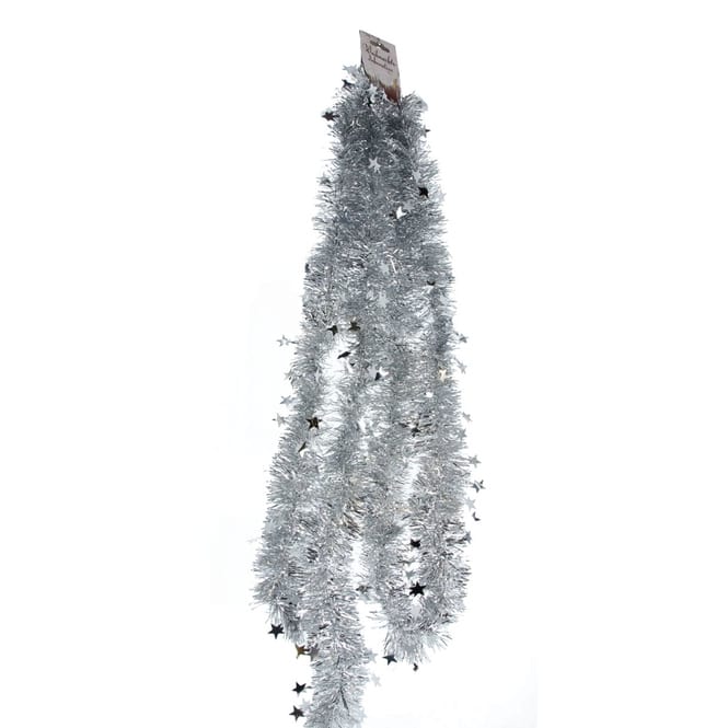 Girlande Sterne silber - ca. 270 cm