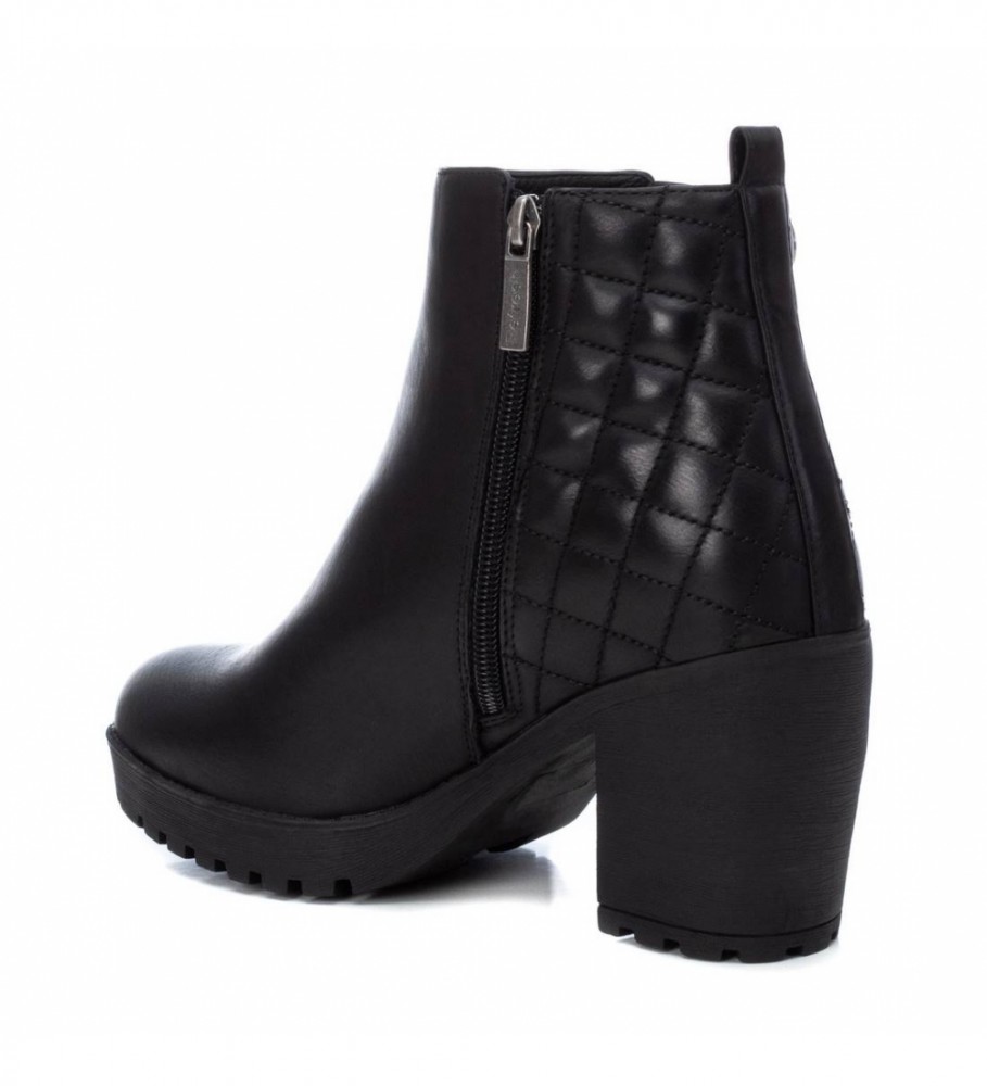 Botas de cano curto Refresh 170022 pretas - Altura do salto: 8 cm -