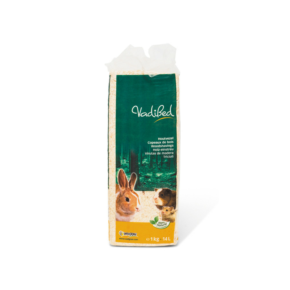 Litière de copeaux de bois 14 litres 1 kg vadibed