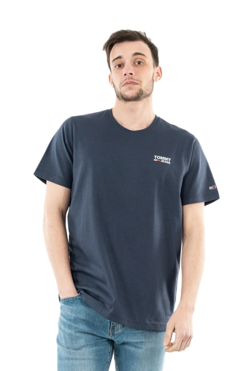 Tee shirt tommy jeans regular corp log c87 twilight navy