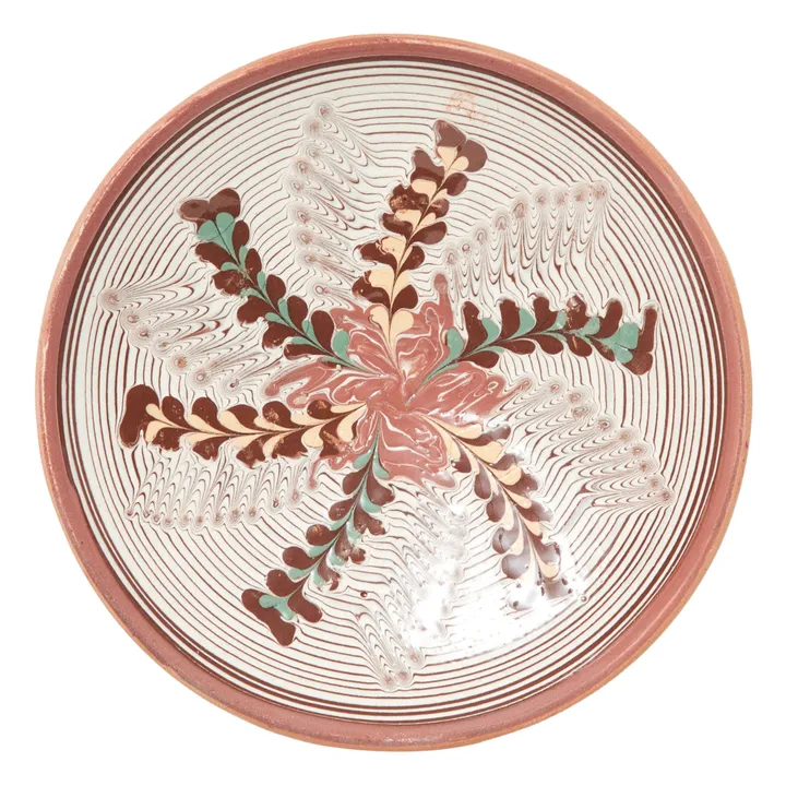 Les Petits Bohèmes Assiette en céramique motif fleur
