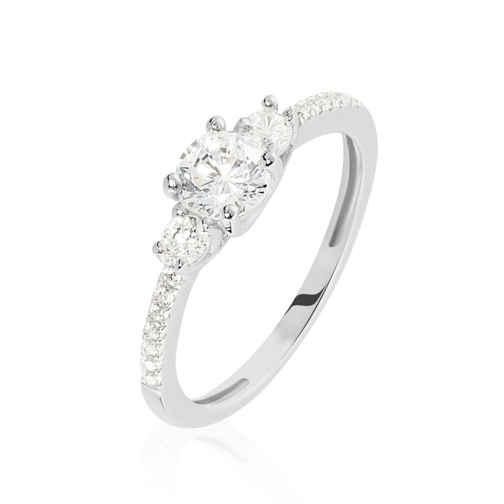 Bague Mallory Argent Blanc Oxyde De Zirconium