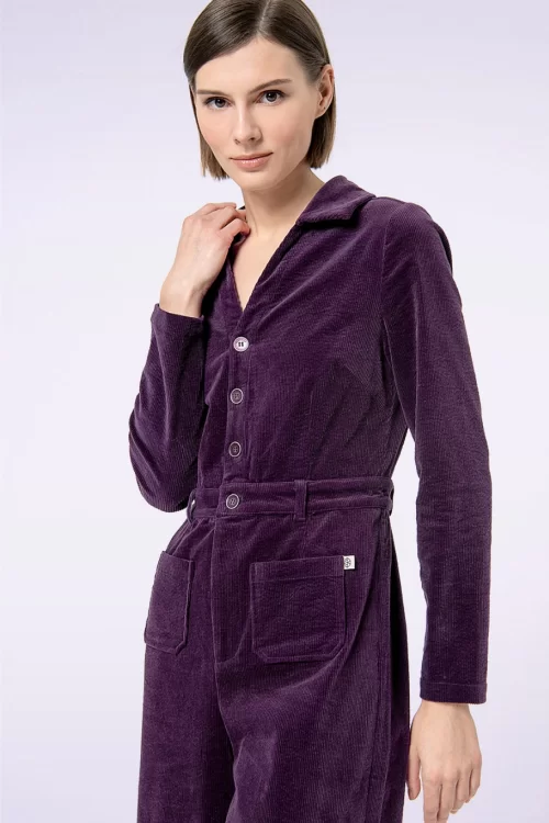 Surkana Margot rib jumpsuit in paars
