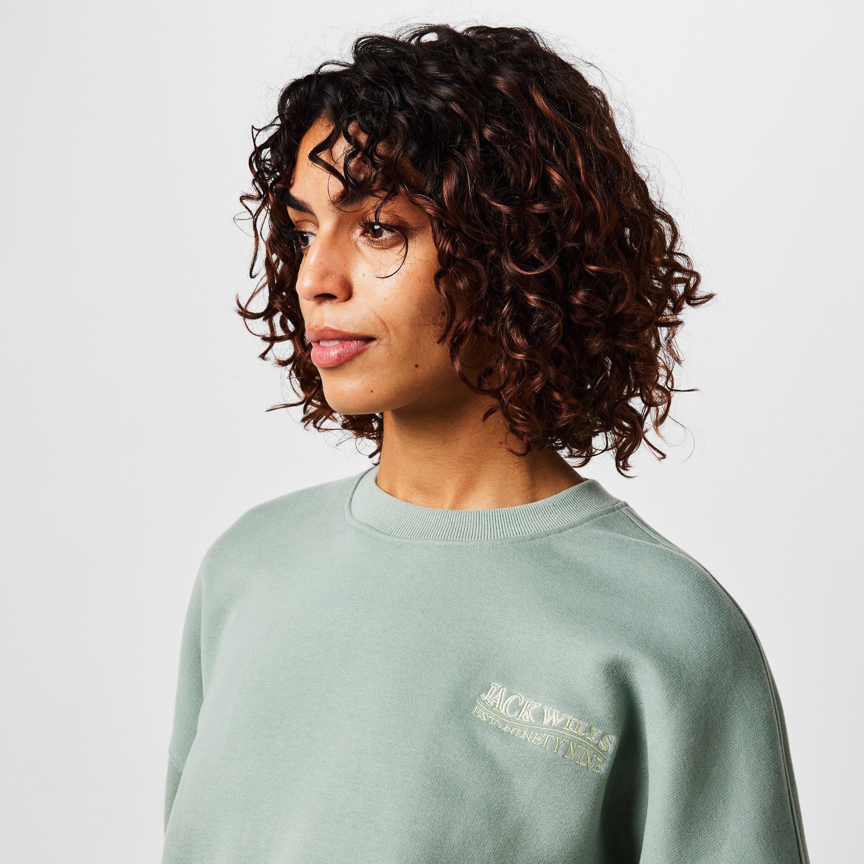 Jack Wills Boxy Embroidered Crew Neck Sweatshirt