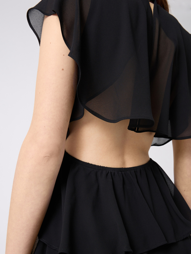Robe courte à volants