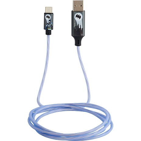 LED ladekabel m. USB A-C stik - batman