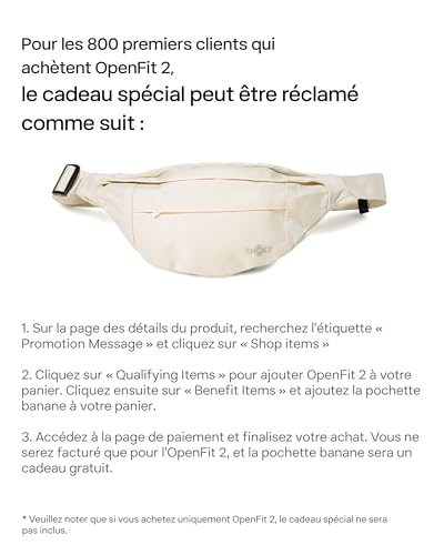 SHOKZ OpenFit 2 Casque à Oreilles Libres, écouteurs Bluetooth sans Fil avec Micro, écouteurs avec Crochet d’oreille et 48 Heures de Lecture, Charge Rapide, résistance IP55, Sac de Transport, Beige