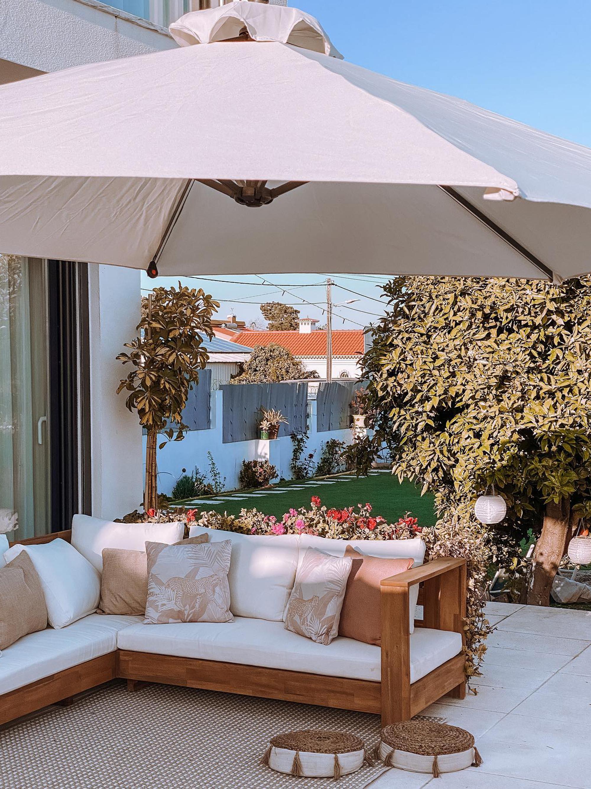 Zweefparasol LED 285 cm CORVAL Beige