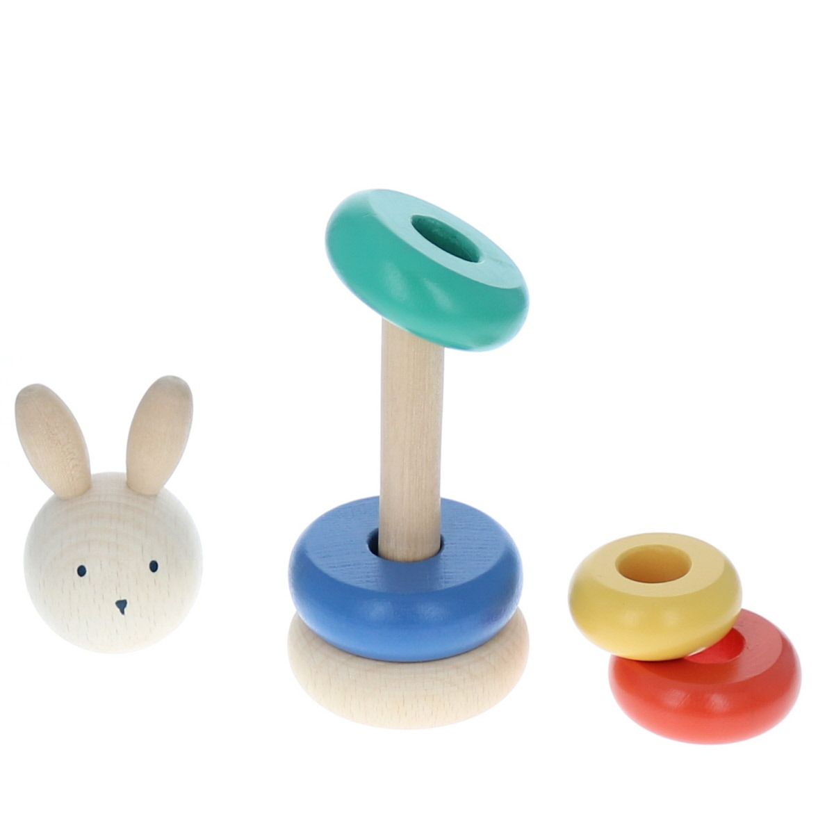 Lapin en bois à empiler Mercredi et Patati