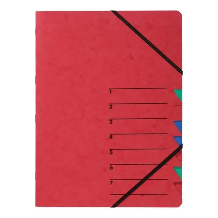 Pagna 6386099 Ordnungsmappe Easy 1-7, rot, 7 tlg.