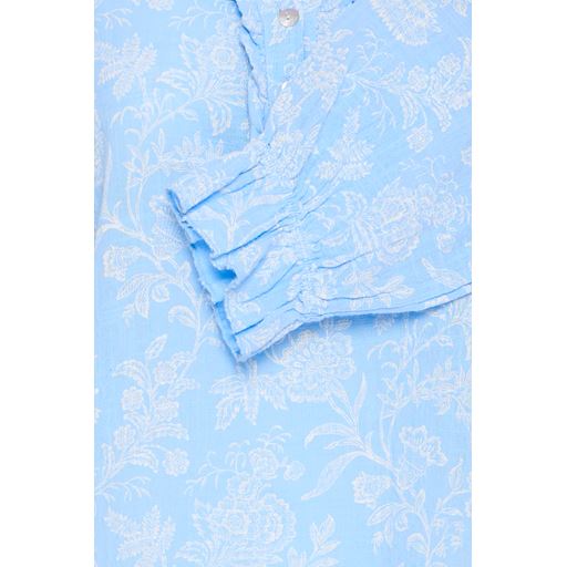 Sorbet Blomsterprint Bluse, Cerulean, XL