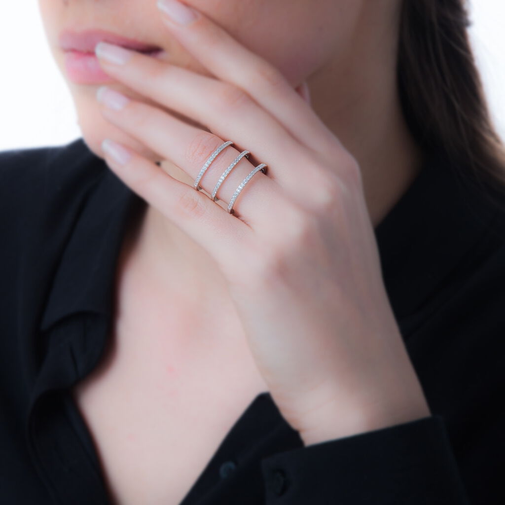 Bague Kleberte Argent Blanc Oxyde De Zirconium