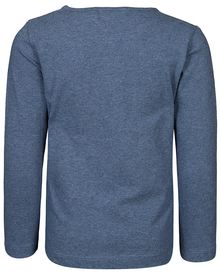 Langarmshirt FRUIT mit Wendepailletten in blau melange