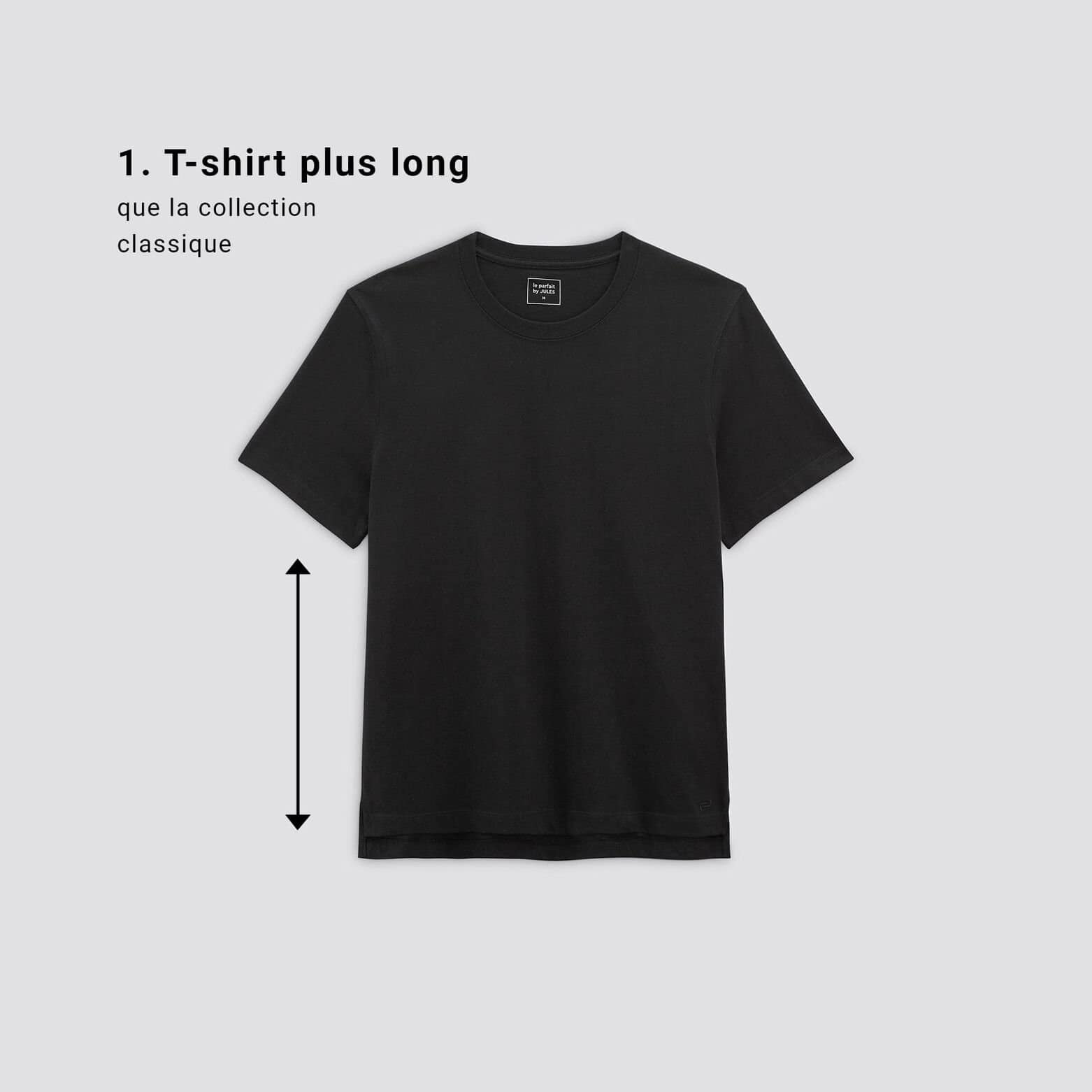 Tee shirt pour personne à mobilité réduite Noir