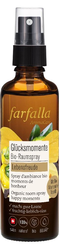 Farfalla Bio-Raumspray<br>75 ml, Lebensfreude Vanille-Mandarine Glücksmomente
