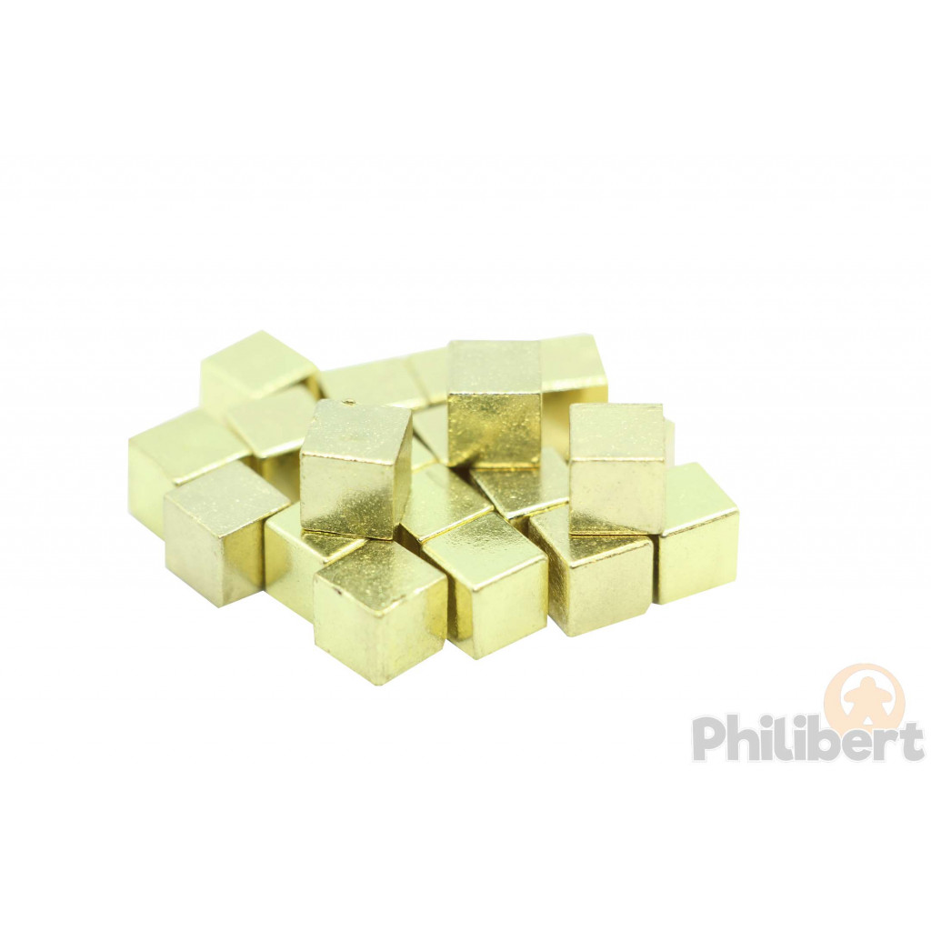 20 Cubes 8x8x8 mm Métalliques