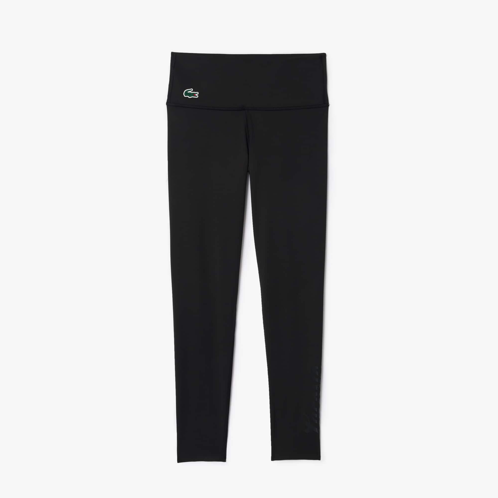 Legging Sport imprimé Lacoste stretch Ultra-Dry Pantalons de survêtement - Noir - Lacoste - Femme
