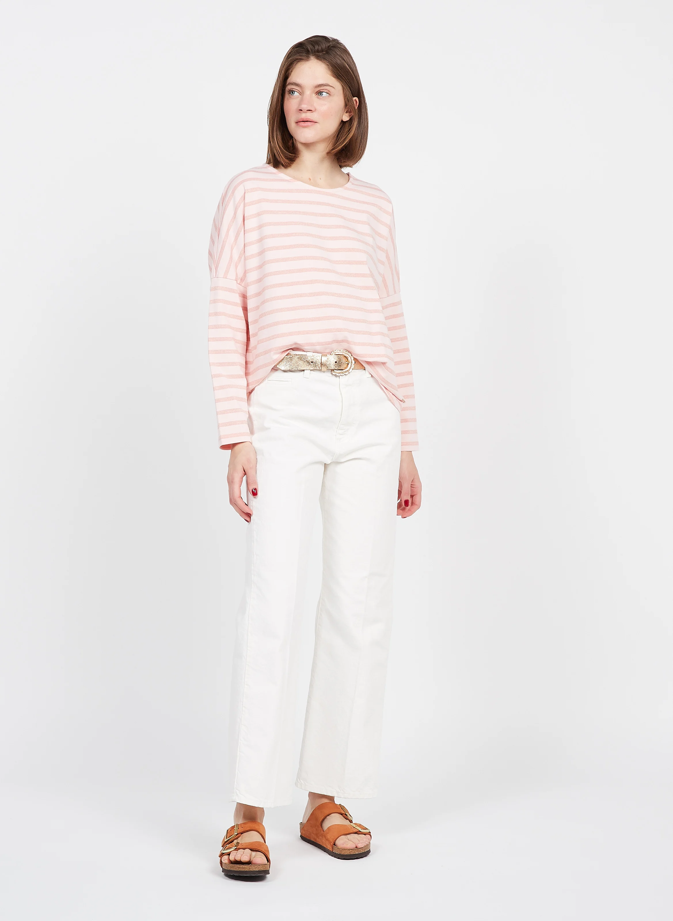 MOON - Jean droit en coton | Blanc